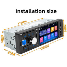 Load image into Gallery viewer, 4.0 inch Touch Screen Car Radio Receiver Bluetooth MP5 Player with Remote Control, FM60