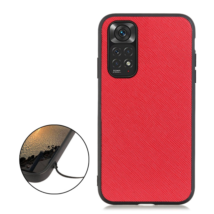 Cross Texture Leather Shockproof Phone Case, For Xiaomi Redmi Note 11 4G Global / Note 11S, For Xiaomi Redmi Note 11 Pro Global