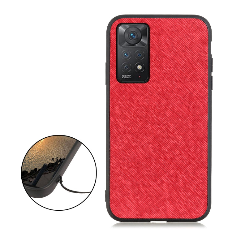 Cross Texture Leather Shockproof Phone Case, For Xiaomi Redmi Note 11 4G Global / Note 11S, For Xiaomi Redmi Note 11 Pro Global