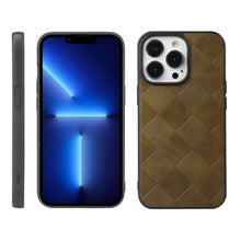 Load image into Gallery viewer, Weave Plaid PU Phone Case, For iPhone 13, For iPhone 13 Pro, For iPhone 13 Pro Max