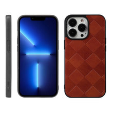 Load image into Gallery viewer, Weave Plaid PU Phone Case, For iPhone 13, For iPhone 13 Pro, For iPhone 13 Pro Max
