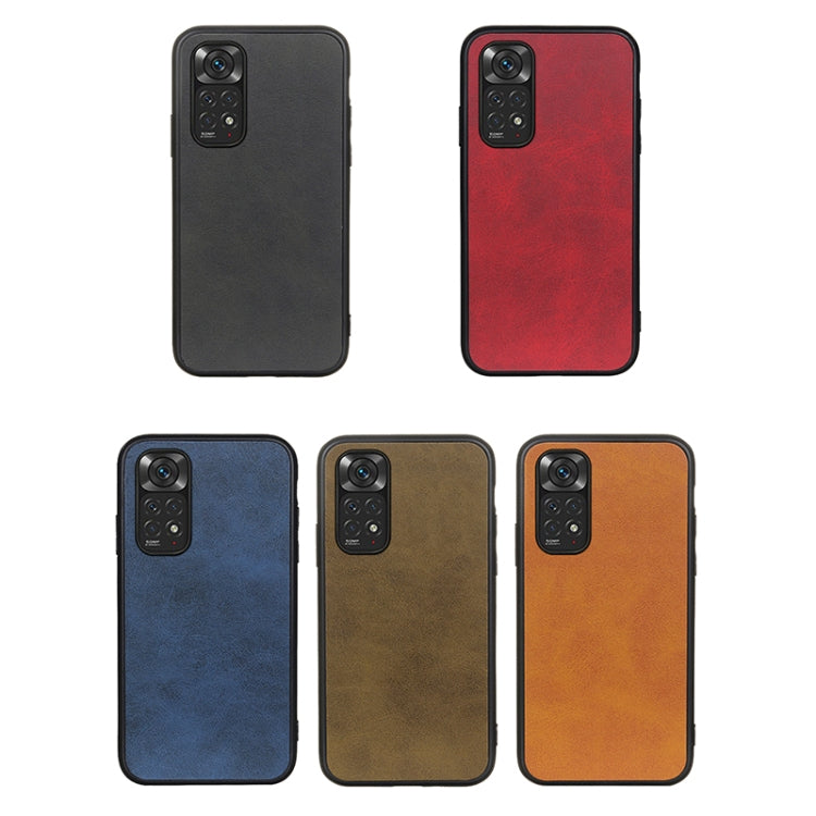 Accurate Hole Two-color Calf Texture Shockproof Phone Case, For Xiaomi Redmi Note 11 4G Global / Note 11S, For Xiaomi Redmi Note 11 Pro Global