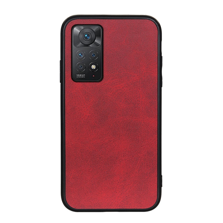 Accurate Hole Two-color Calf Texture Shockproof Phone Case, For Xiaomi Redmi Note 11 4G Global / Note 11S, For Xiaomi Redmi Note 11 Pro Global