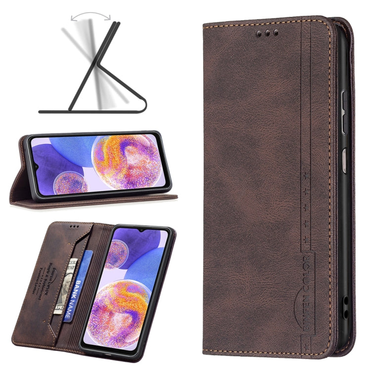 Magnetic RFID Blocking Anti-Theft Leather Phone Case, For Motorola Moto G31 / G41 Side Fingerprint Version, For Nokia G21 / G11, For OPPO A36 / Realme 9i, For OPPO Realme 9 Pro+, For Xiaomi Redmi Note 11 International Version, For Samsung Galaxy A23 5G...