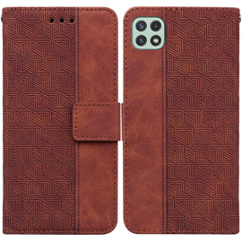 Geometric Embossed Leather Phone Case, For Samsung Galaxy A22 5G, For Samsung Galaxy A03 164mm, For Samsung Galaxy A03 166mm, For Samsung Galaxy A03 Core, For Samsung Galaxy A10 / M10, For Samsung Galaxy A10e / A20e, For Samsung Galaxy A13 4G          ...