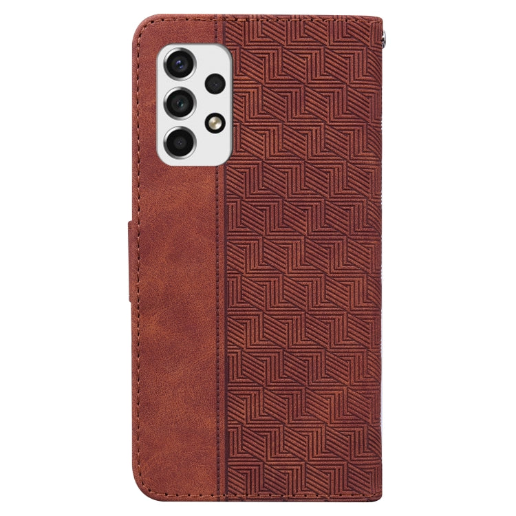 Geometric Embossed Leather Phone Case, For Samsung Galaxy A33 5G, For Samsung Galaxy A40, For Samsung Galaxy A50 / A30s / A50s, For Samsung Galaxy A53 5G, For Samsung Galaxy A70 / A70s, For Samsung Galaxy A73 5G, For Samsung Galaxy M30s / M21          ...