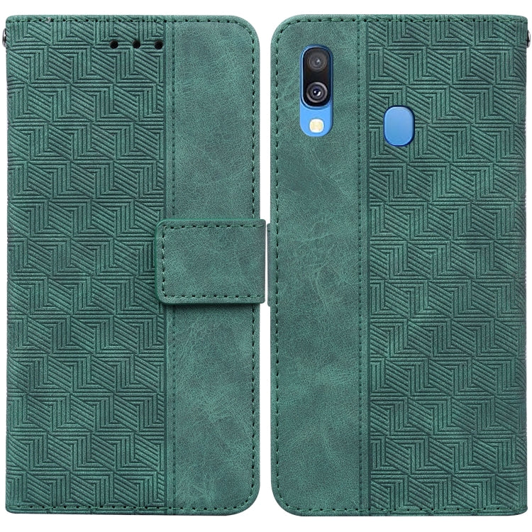 Geometric Embossed Leather Phone Case, For Samsung Galaxy A33 5G, For Samsung Galaxy A40, For Samsung Galaxy A50 / A30s / A50s, For Samsung Galaxy A53 5G, For Samsung Galaxy A70 / A70s, For Samsung Galaxy A73 5G, For Samsung Galaxy M30s / M21          ...