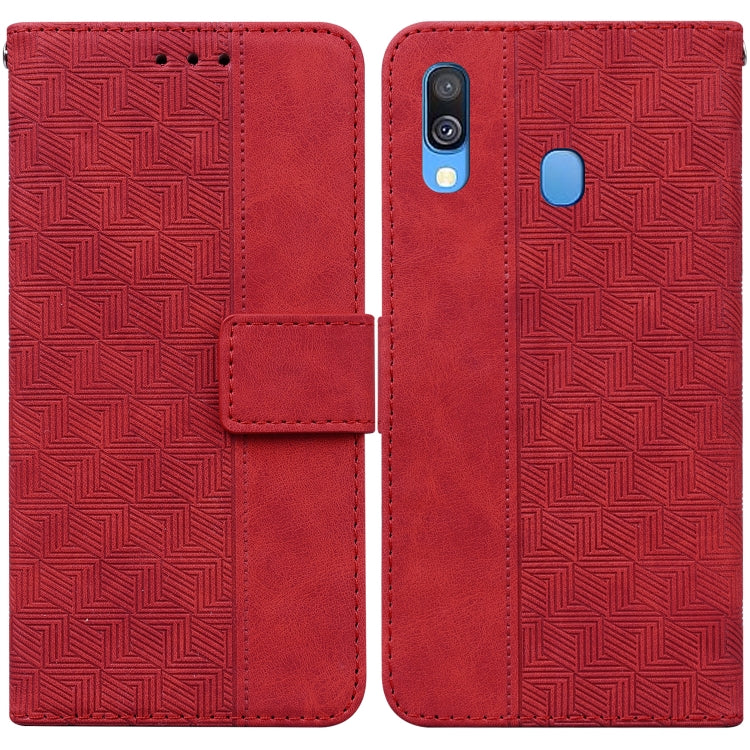 Geometric Embossed Leather Phone Case, For Samsung Galaxy A33 5G, For Samsung Galaxy A40, For Samsung Galaxy A50 / A30s / A50s, For Samsung Galaxy A53 5G, For Samsung Galaxy A70 / A70s, For Samsung Galaxy A73 5G, For Samsung Galaxy M30s / M21          ...