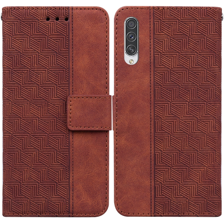 Geometric Embossed Leather Phone Case, For Samsung Galaxy A33 5G, For Samsung Galaxy A40, For Samsung Galaxy A50 / A30s / A50s, For Samsung Galaxy A53 5G, For Samsung Galaxy A70 / A70s, For Samsung Galaxy A73 5G, For Samsung Galaxy M30s / M21          ...