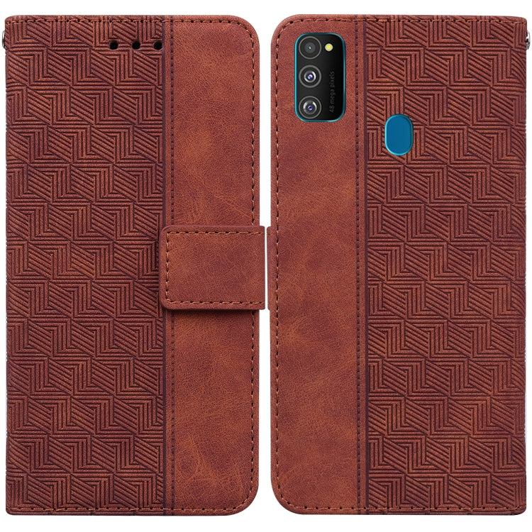 Geometric Embossed Leather Phone Case, For Samsung Galaxy A33 5G, For Samsung Galaxy A40, For Samsung Galaxy A50 / A30s / A50s, For Samsung Galaxy A53 5G, For Samsung Galaxy A70 / A70s, For Samsung Galaxy A73 5G, For Samsung Galaxy M30s / M21          ...