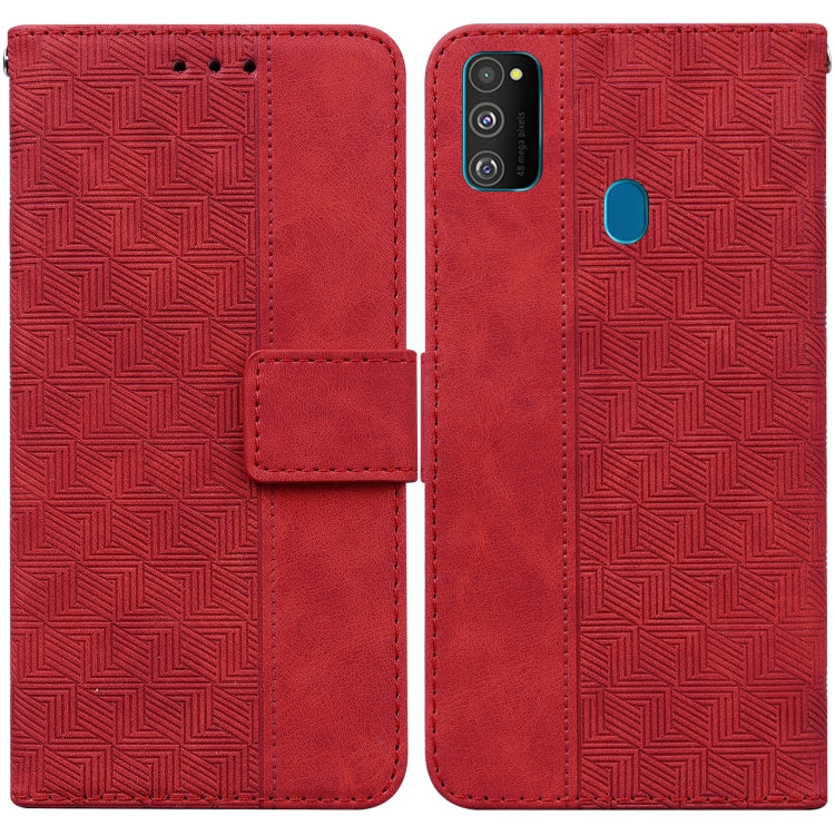 Geometric Embossed Leather Phone Case, For Samsung Galaxy A33 5G, For Samsung Galaxy A40, For Samsung Galaxy A50 / A30s / A50s, For Samsung Galaxy A53 5G, For Samsung Galaxy A70 / A70s, For Samsung Galaxy A73 5G, For Samsung Galaxy M30s / M21          ...