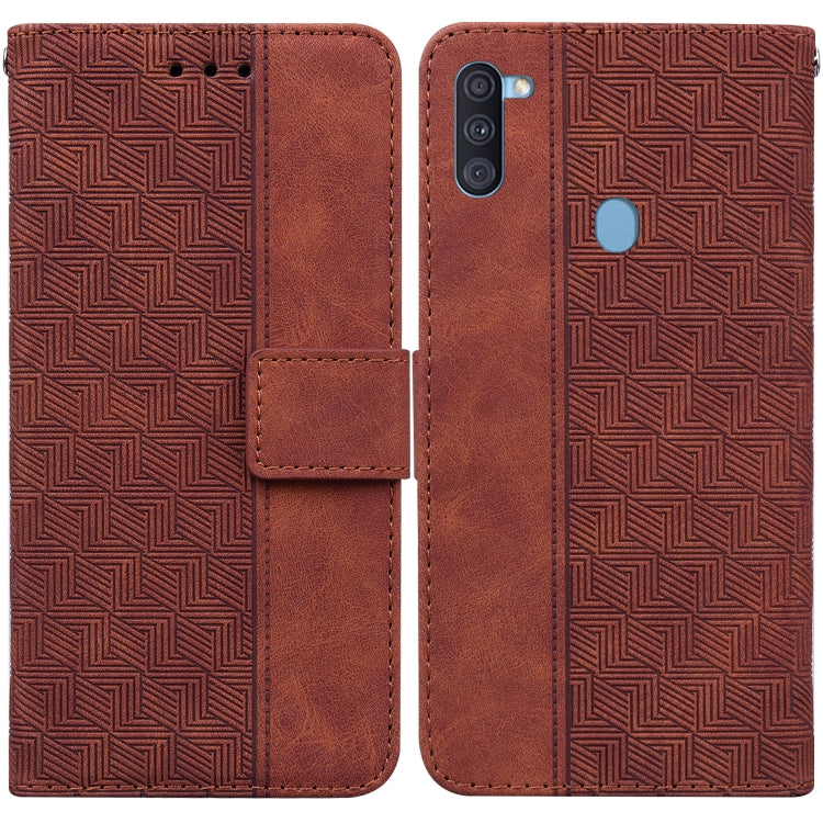 Geometric Embossed Leather Phone Case, For Samsung Galaxy A11 / M11 EU Version, For Samsung Galaxy A41, For Samsung Galaxy A02s 164.2mm US Version, For Samsung Galaxy A02s 166.5mm EU Version, For Samsung Galaxy A03s 164.2mm US Version                  ...