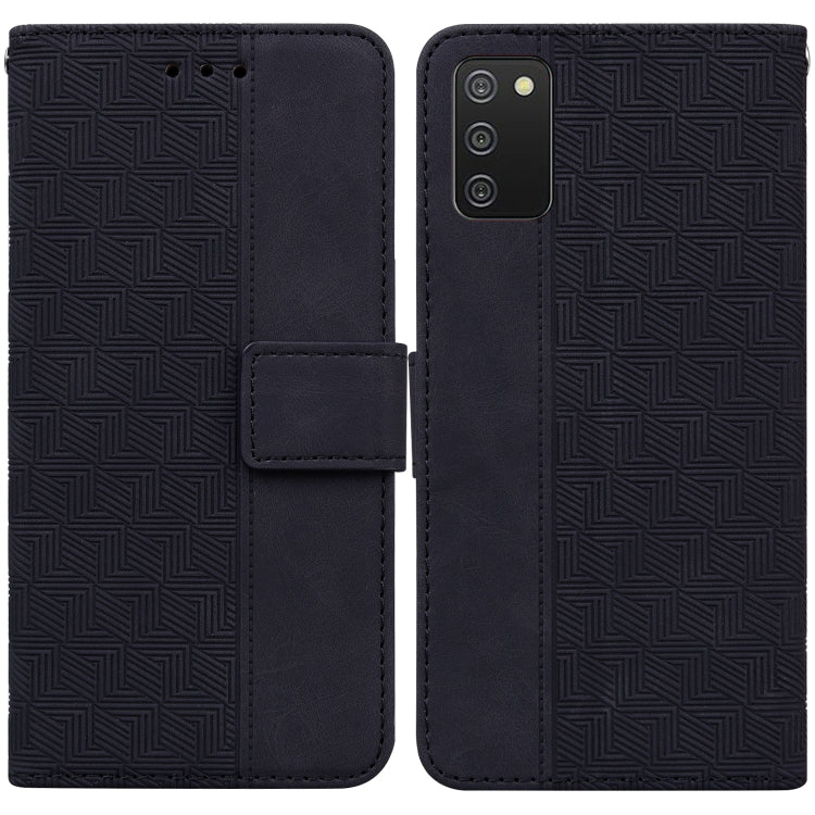 Geometric Embossed Leather Phone Case, For Samsung Galaxy A11 / M11 EU Version, For Samsung Galaxy A41, For Samsung Galaxy A02s 164.2mm US Version, For Samsung Galaxy A02s 166.5mm EU Version, For Samsung Galaxy A03s 164.2mm US Version                  ...