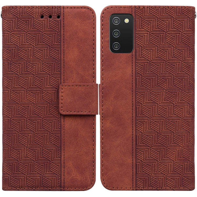 Geometric Embossed Leather Phone Case, For Samsung Galaxy A11 / M11 EU Version, For Samsung Galaxy A41, For Samsung Galaxy A02s 164.2mm US Version, For Samsung Galaxy A02s 166.5mm EU Version, For Samsung Galaxy A03s 164.2mm US Version                  ...