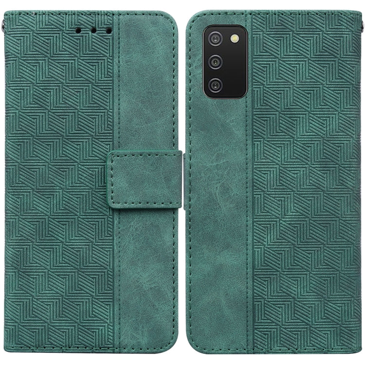 Geometric Embossed Leather Phone Case, For Samsung Galaxy A11 / M11 EU Version, For Samsung Galaxy A41, For Samsung Galaxy A02s 164.2mm US Version, For Samsung Galaxy A02s 166.5mm EU Version, For Samsung Galaxy A03s 164.2mm US Version                  ...