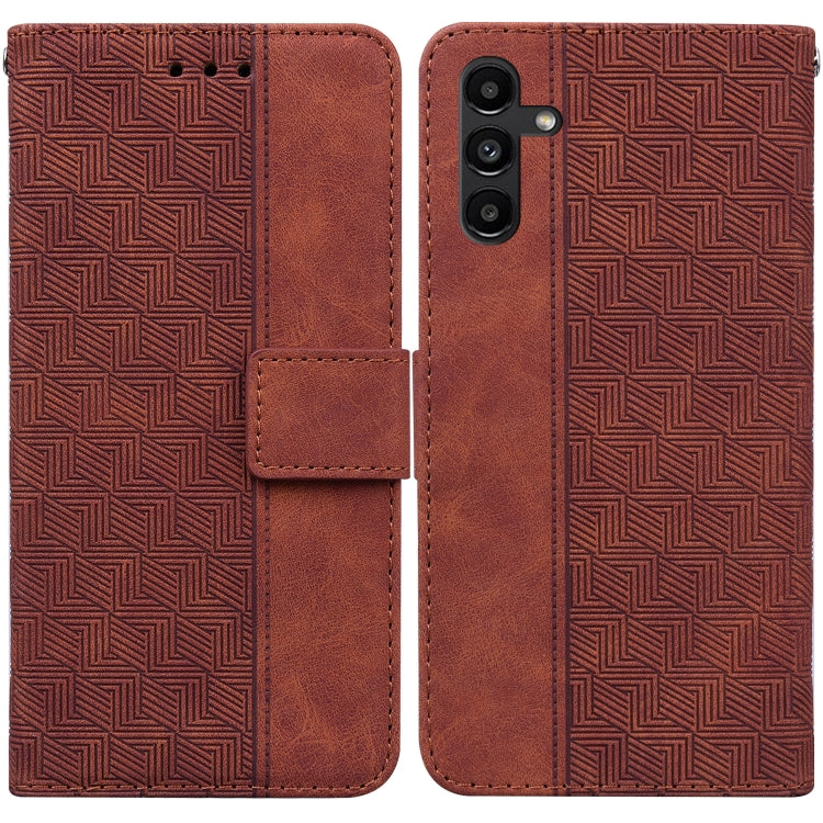 Geometric Embossed Leather Phone Case, For Samsung Galaxy A11 / M11 EU Version, For Samsung Galaxy A41, For Samsung Galaxy A02s 164.2mm US Version, For Samsung Galaxy A02s 166.5mm EU Version, For Samsung Galaxy A03s 164.2mm US Version                  ...