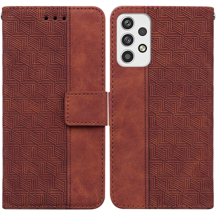Geometric Embossed Leather Phone Case, For Samsung Galaxy A11 / M11 EU Version, For Samsung Galaxy A41, For Samsung Galaxy A02s 164.2mm US Version, For Samsung Galaxy A02s 166.5mm EU Version, For Samsung Galaxy A03s 164.2mm US Version                  ...