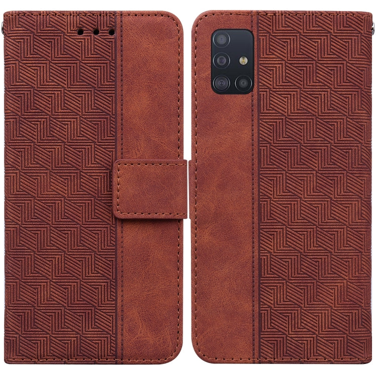 Geometric Embossed Leather Phone Case, For Samsung Galaxy M42 5G, For Samsung Galaxy A51, For Samsung Galaxy A51 5G, For Samsung Galaxy A52 4G / 5G, For Samsung Galaxy A71, For Samsung Galaxy A71 5G, For Samsung Galaxy A72 4G / 5G                      ...