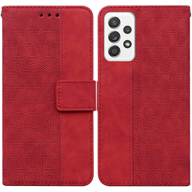 Geometric Embossed Leather Phone Case, For Samsung Galaxy M42 5G, For Samsung Galaxy A51, For Samsung Galaxy A51 5G, For Samsung Galaxy A52 4G / 5G, For Samsung Galaxy A71, For Samsung Galaxy A71 5G, For Samsung Galaxy A72 4G / 5G                      ...