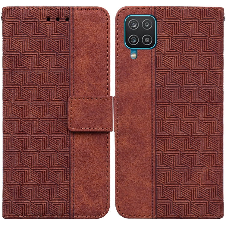 Geometric Embossed Leather Phone Case, For Samsung Galaxy A12 5G, For Samsung Galaxy A21s, For Samsung Galaxy A22 4G, For Samsung Galaxy A31, For Samsung Galaxy A32 4G, For Samsung Galaxy A32 5G, For Samsung Galaxy A42 5G, For Samsung Galaxy F22 4G