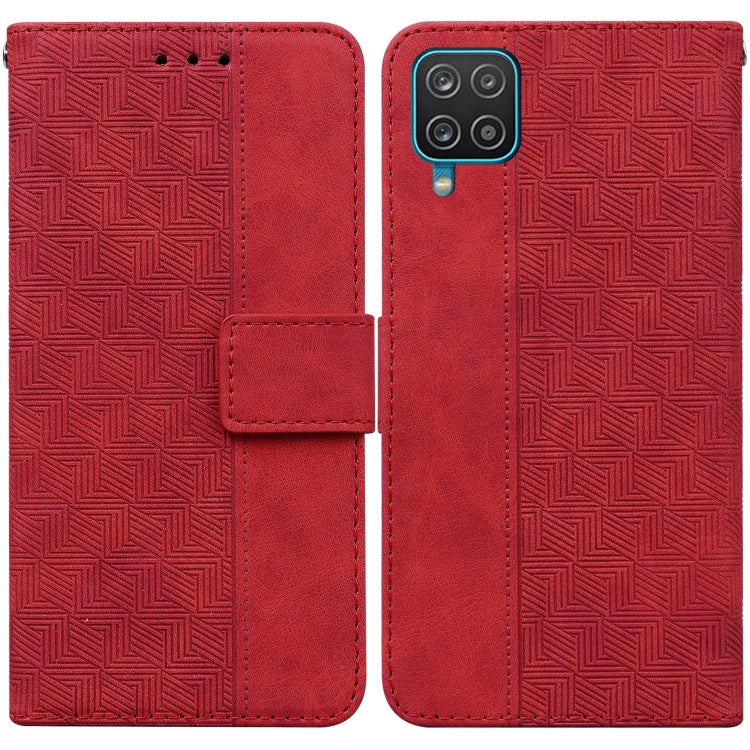 Geometric Embossed Leather Phone Case, For Samsung Galaxy A12 5G, For Samsung Galaxy A21s, For Samsung Galaxy A22 4G, For Samsung Galaxy A31, For Samsung Galaxy A32 4G, For Samsung Galaxy A32 5G, For Samsung Galaxy A42 5G, For Samsung Galaxy F22 4G