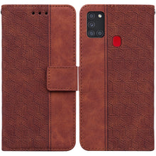 Load image into Gallery viewer, Geometric Embossed Leather Phone Case, For Samsung Galaxy A12 5G, For Samsung Galaxy A21s, For Samsung Galaxy A22 4G, For Samsung Galaxy A31, For Samsung Galaxy A32 4G, For Samsung Galaxy A32 5G, For Samsung Galaxy A42 5G, For Samsung Galaxy F22 4G