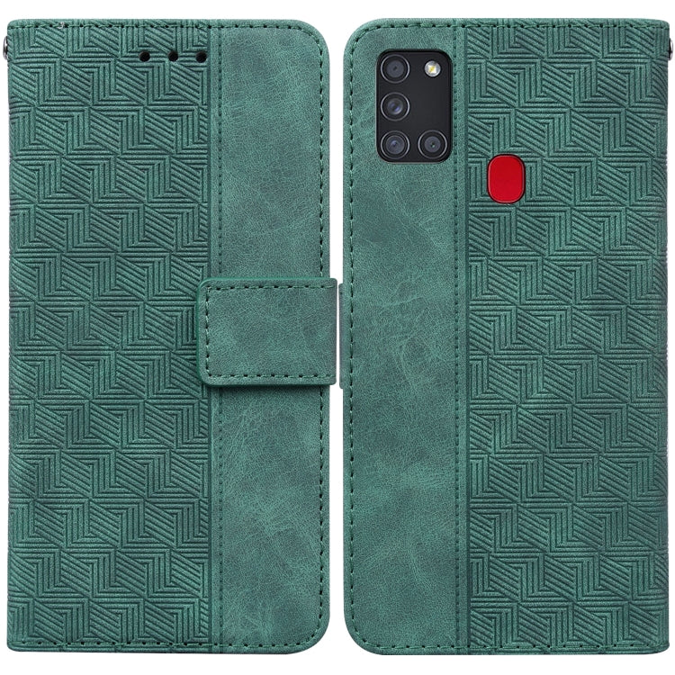 Geometric Embossed Leather Phone Case, For Samsung Galaxy A12 5G, For Samsung Galaxy A21s, For Samsung Galaxy A22 4G, For Samsung Galaxy A31, For Samsung Galaxy A32 4G, For Samsung Galaxy A32 5G, For Samsung Galaxy A42 5G, For Samsung Galaxy F22 4G