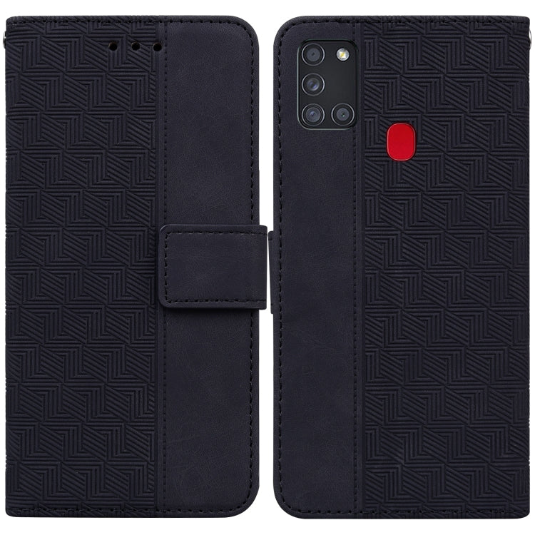 Geometric Embossed Leather Phone Case, For Samsung Galaxy A12 5G, For Samsung Galaxy A21s, For Samsung Galaxy A22 4G, For Samsung Galaxy A31, For Samsung Galaxy A32 4G, For Samsung Galaxy A32 5G, For Samsung Galaxy A42 5G, For Samsung Galaxy F22 4G