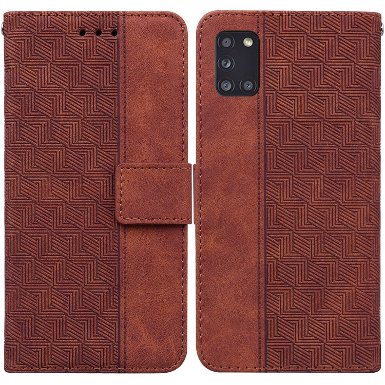 Geometric Embossed Leather Phone Case, For Samsung Galaxy A12 5G, For Samsung Galaxy A21s, For Samsung Galaxy A22 4G, For Samsung Galaxy A31, For Samsung Galaxy A32 4G, For Samsung Galaxy A32 5G, For Samsung Galaxy A42 5G, For Samsung Galaxy F22 4G