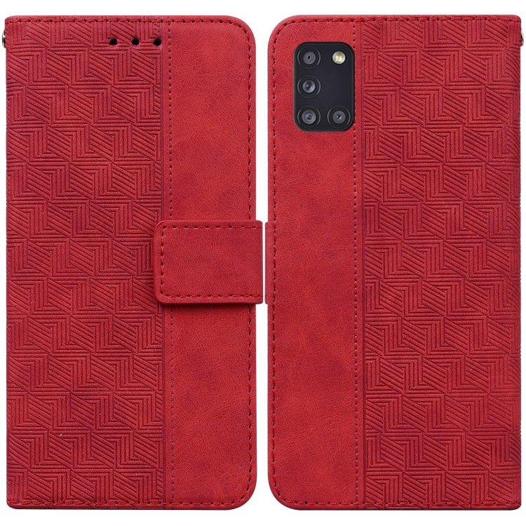Geometric Embossed Leather Phone Case, For Samsung Galaxy A12 5G, For Samsung Galaxy A21s, For Samsung Galaxy A22 4G, For Samsung Galaxy A31, For Samsung Galaxy A32 4G, For Samsung Galaxy A32 5G, For Samsung Galaxy A42 5G, For Samsung Galaxy F22 4G