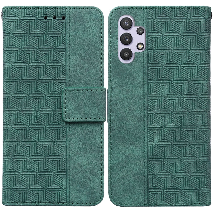 Geometric Embossed Leather Phone Case, For Samsung Galaxy A12 5G, For Samsung Galaxy A21s, For Samsung Galaxy A22 4G, For Samsung Galaxy A31, For Samsung Galaxy A32 4G, For Samsung Galaxy A32 5G, For Samsung Galaxy A42 5G, For Samsung Galaxy F22 4G