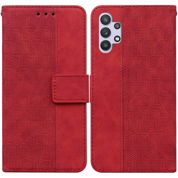 Geometric Embossed Leather Phone Case, For Samsung Galaxy A12 5G, For Samsung Galaxy A21s, For Samsung Galaxy A22 4G, For Samsung Galaxy A31, For Samsung Galaxy A32 4G, For Samsung Galaxy A32 5G, For Samsung Galaxy A42 5G, For Samsung Galaxy F22 4G