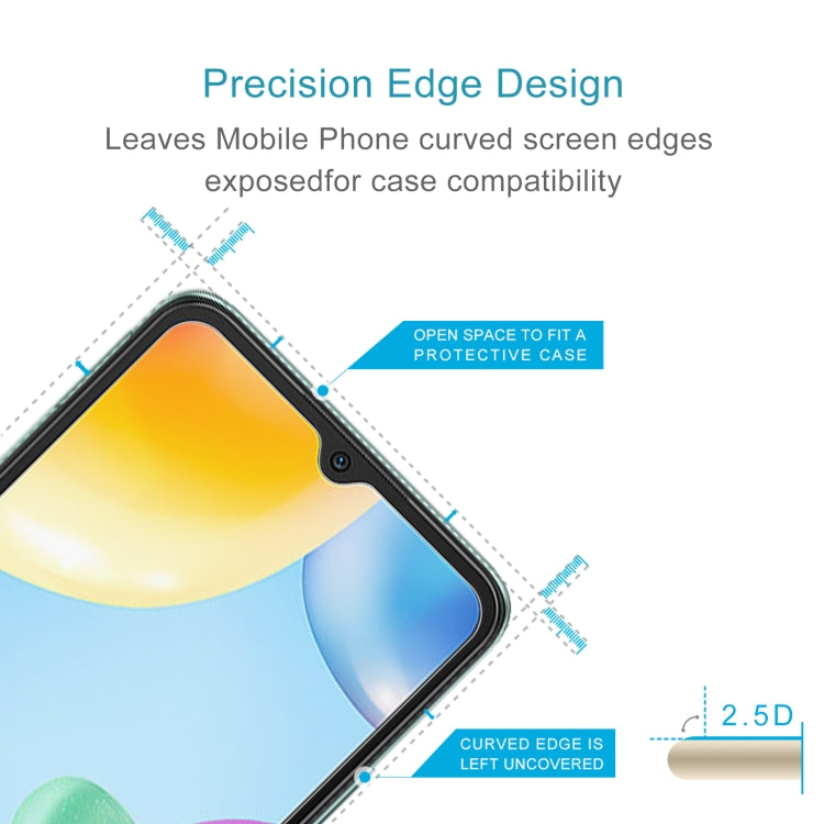 0.26mm 9H 2.5D Tempered Glass Film, For Xiaomi Redmi 10C / 10 India Version(1 PC)