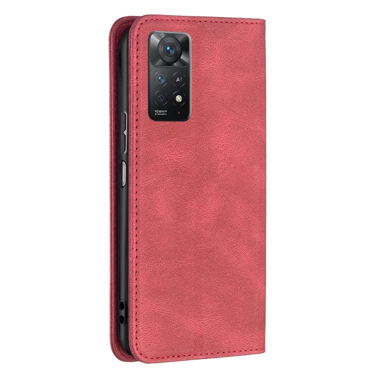 Magnetic RFID Blocking Anti-Theft Leather Phone Case, For Xiaomi Redmi Note 11 Pro International Version