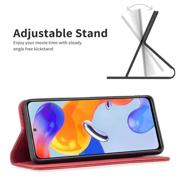 Magnetic RFID Blocking Anti-Theft Leather Phone Case, For Xiaomi Redmi Note 11 Pro International Version