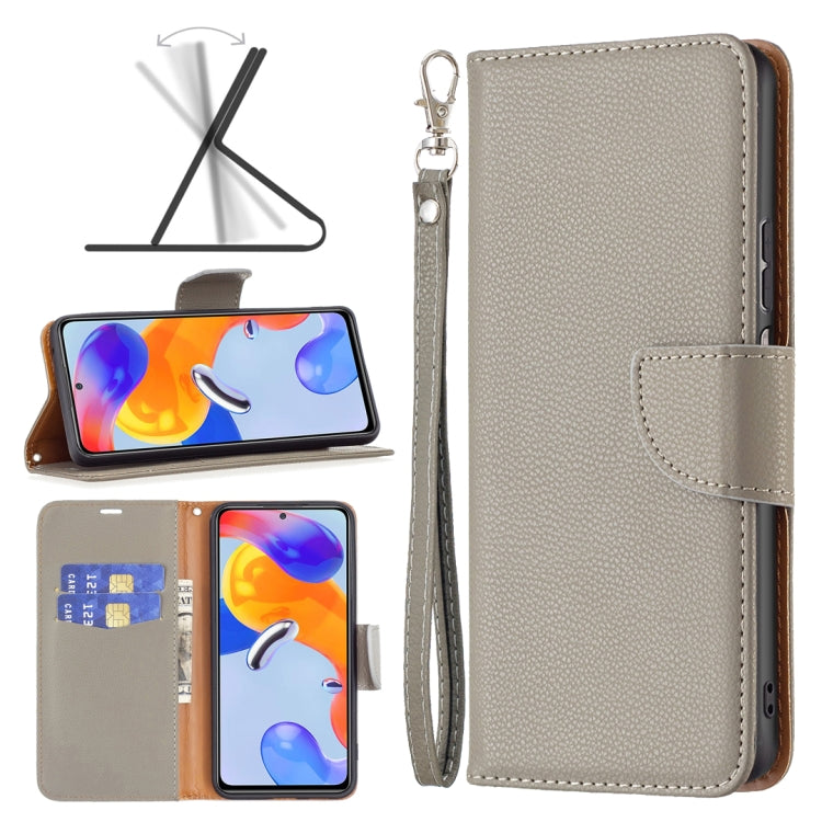 Litchi Texture Pure Color Horizontal Flip Leather Phone Case, For Xiaomi Redmi Note 11 Pro International Version
