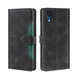 Skin Feel Straw Hat Magnetic Buckle Leather Phone Case, For Samsung Galaxy A03 Core, For Samsung Galaxy A03, For Samsung Galaxy A03 166mm EU Version, For Samsung Galaxy A20 / A21 JP Version, For Samsung Galaxy A23 5G, For Samsung Galaxy A30 JP Version ...