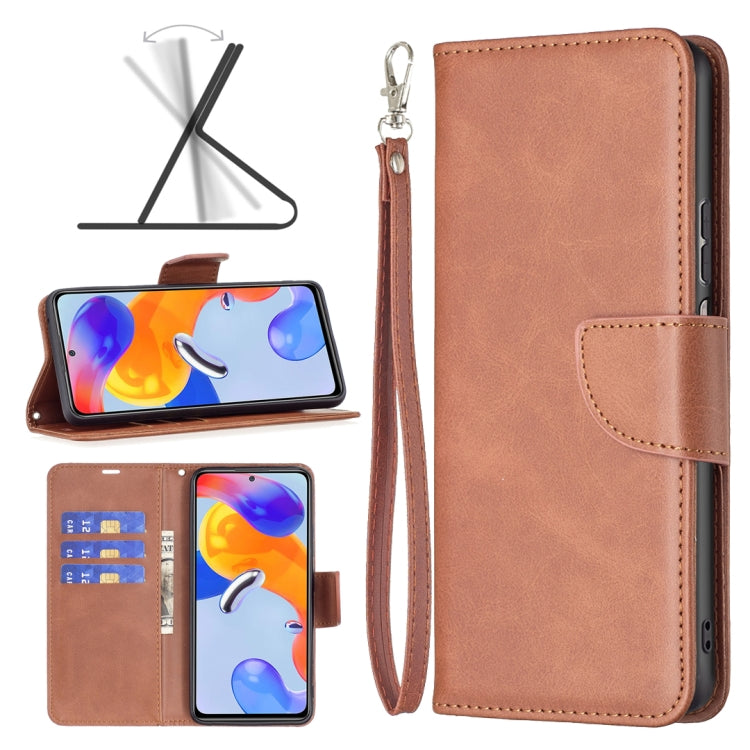 Lambskin Texture Pure Color Horizontal Flip Leather Phone Case, For Xiaomi Redmi Note 11 Pro International Version