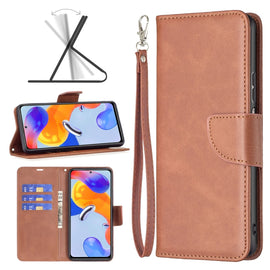 Lambskin Texture Pure Color Horizontal Flip Leather Phone Case, For Xiaomi Redmi Note 11 Pro International Version