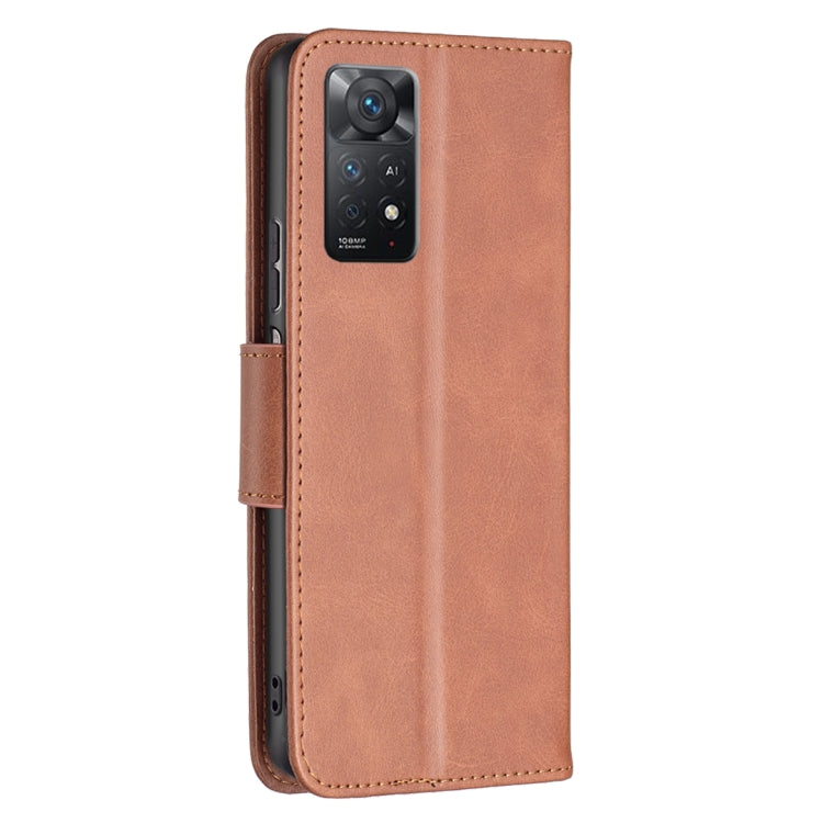 Lambskin Texture Pure Color Horizontal Flip Leather Phone Case, For Xiaomi Redmi Note 11 Pro International Version