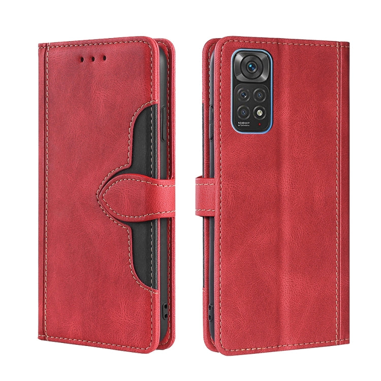 Skin Feel Straw Hat Magnetic Buckle Leather Phone Case, For Xiaomi Poco M3, For Xiaomi Redmi K40 Gaming, For Xiaomi Redmi Note 11 4G / Note 11S, For Xiaomi Redmi Note 11 5G, For Xiaomi Redmi 9C / Redmi 9C NFC, For Xiaomi Mi 11