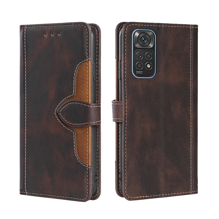 Skin Feel Straw Hat Magnetic Buckle Leather Phone Case, For Xiaomi Poco M3, For Xiaomi Redmi K40 Gaming, For Xiaomi Redmi Note 11 4G / Note 11S, For Xiaomi Redmi Note 11 5G, For Xiaomi Redmi 9C / Redmi 9C NFC, For Xiaomi Mi 11
