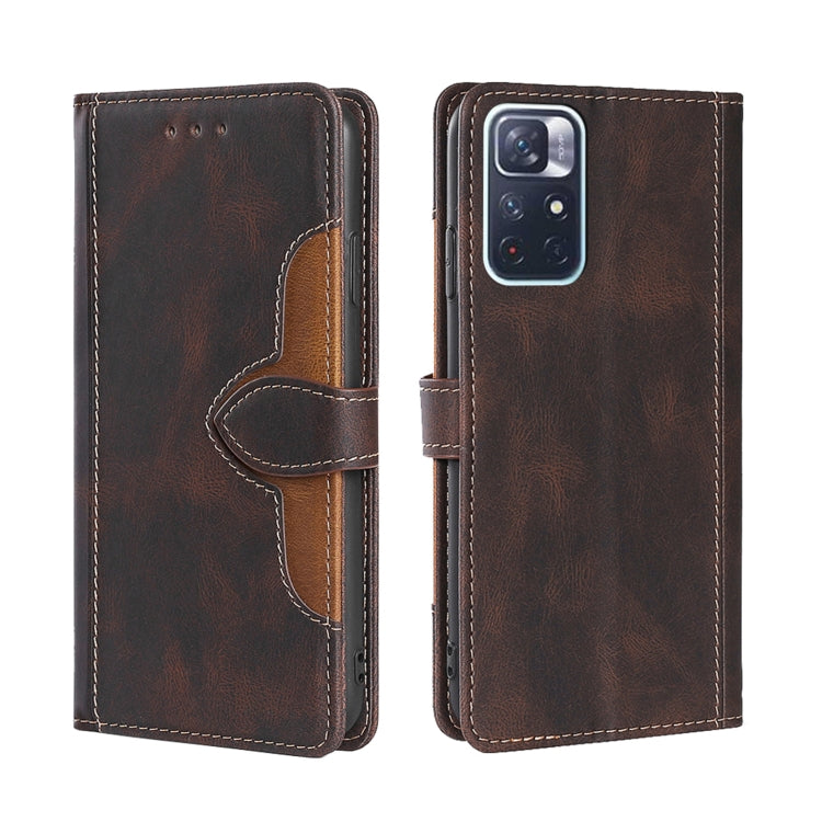 Skin Feel Straw Hat Magnetic Buckle Leather Phone Case, For Xiaomi Poco M3, For Xiaomi Redmi K40 Gaming, For Xiaomi Redmi Note 11 4G / Note 11S, For Xiaomi Redmi Note 11 5G, For Xiaomi Redmi 9C / Redmi 9C NFC, For Xiaomi Mi 11