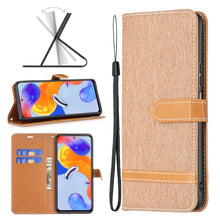 Load image into Gallery viewer, Color Matching Denim Texture Leather Phone Case, For Xiaomi Redmi Note 11 Pro International Version