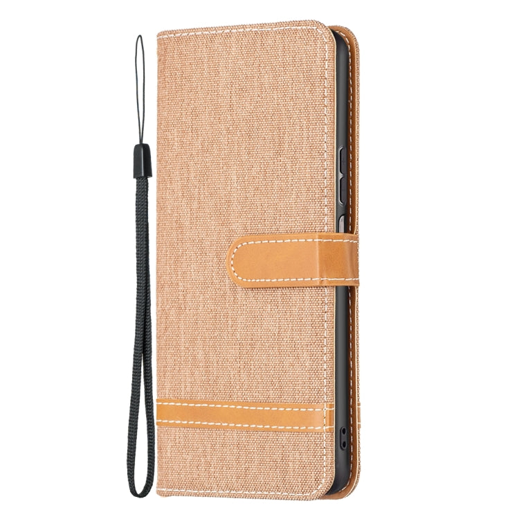 Color Matching Denim Texture Leather Phone Case, For Xiaomi Redmi Note 11 Pro International Version