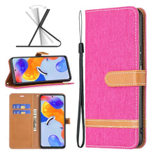 Load image into Gallery viewer, Color Matching Denim Texture Leather Phone Case, For Xiaomi Redmi Note 11 Pro International Version