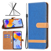 Load image into Gallery viewer, Color Matching Denim Texture Leather Phone Case, For Xiaomi Redmi Note 11 Pro International Version