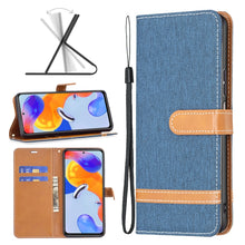 Load image into Gallery viewer, Color Matching Denim Texture Leather Phone Case, For Xiaomi Redmi Note 11 Pro International Version