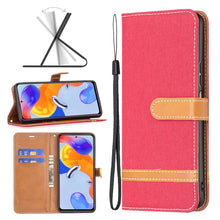Load image into Gallery viewer, Color Matching Denim Texture Leather Phone Case, For Xiaomi Redmi Note 11 Pro International Version