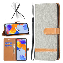 Load image into Gallery viewer, Color Matching Denim Texture Leather Phone Case, For Xiaomi Redmi Note 11 Pro International Version